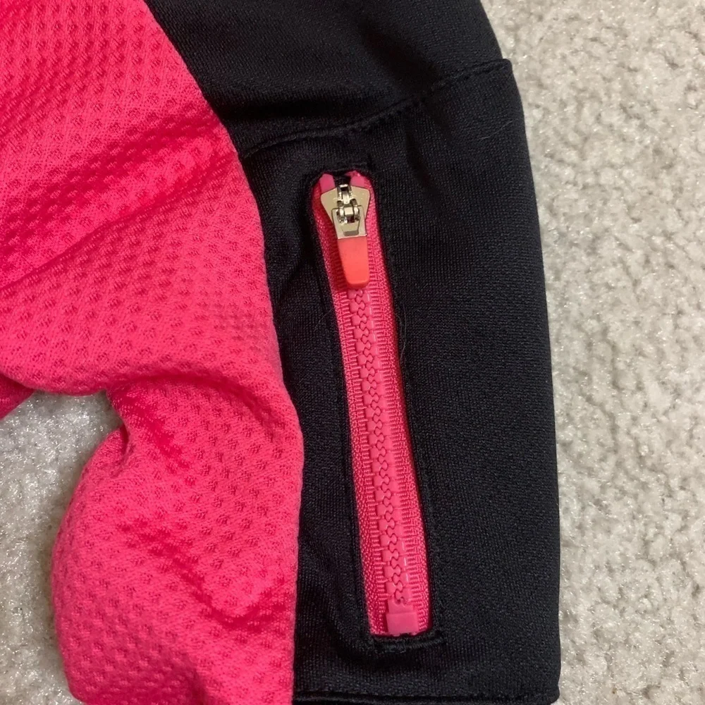 Vintage Fila Women Athletic Zip Up Long Sleeve Track Jacket Size‎ XS Black/Pink